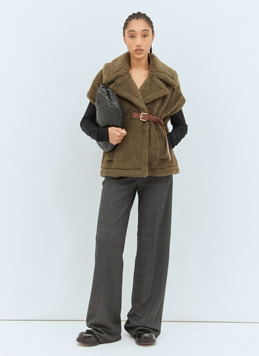 테디 패브릭 쇼트 케이프 Max Mara 테디 패브릭 쇼트 케이프 그린 max0258019