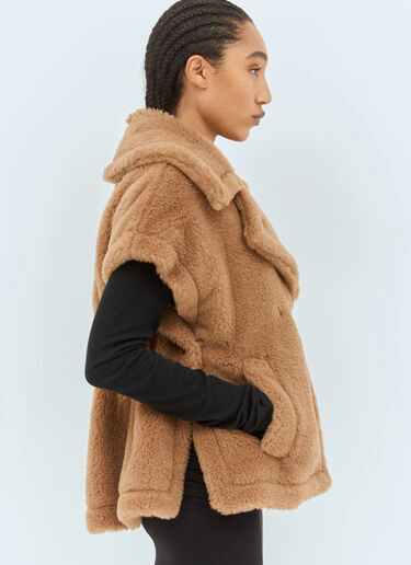 Max Mara Teddy Fabric Short Cape Camel max0258020