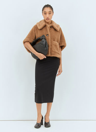 Max Mara 테디 패브릭 박시 케이프 베이지 max0258021