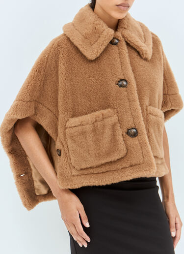 테디 패브릭 박시 케이프 Max Mara 테디 패브릭 박시 케이프 베이지 max0258021