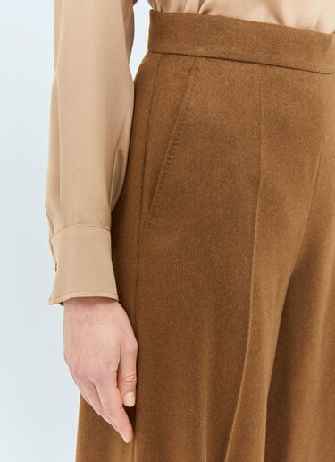 Max Mara Camel Hair Palazzo Pants Brown max0258045