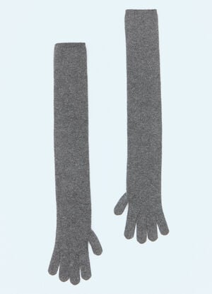 Max Mara Long Cashmere Gloves Grey max0258047