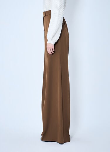 Max Mara ギャバジンウールパンツ ブラウン max0259012