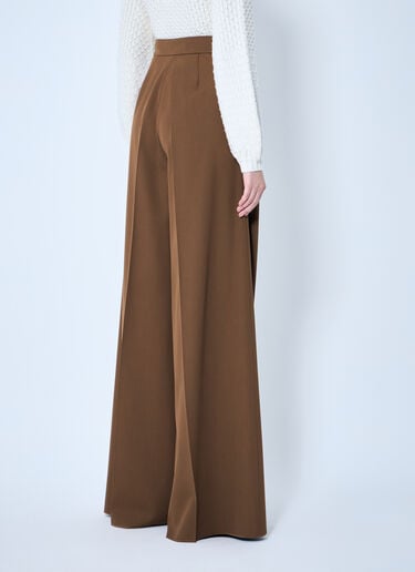 Max Mara ギャバジンウールパンツ ブラウン max0259012