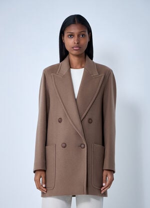 Max Mara Deletta Short Coat Brown max0261019