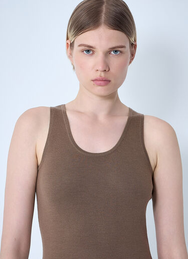 Max Mara 针织羊毛中长连衣裙  棕色 max0261022