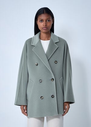 Max Mara Wool-And-Cashmere-Blend Coat Green max0261027