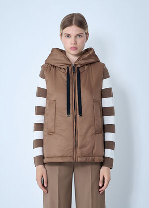 Max Mara Puffer Gilet Brown max0261045