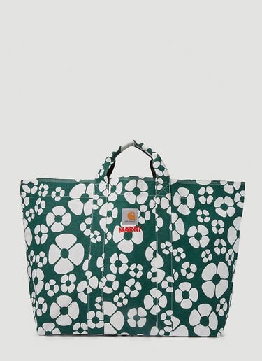Marni x Carhartt 플로럴 프린트 토트백 그린 mca0150005