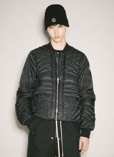 Moncler x Rick Owens 울 & 캐시미어 비니 햇 블랙 mcs0358019