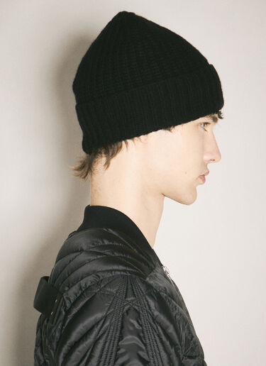 Moncler x Rick Owens 울 & 캐시미어 비니 햇 블랙 mcs0358019