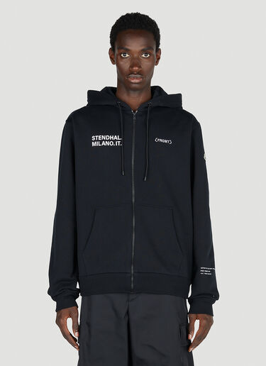 Logo Print Hooded Sweatshirt 7 Moncler Fragment Logo Print Hooded Sweatshirt Black mfr0154008