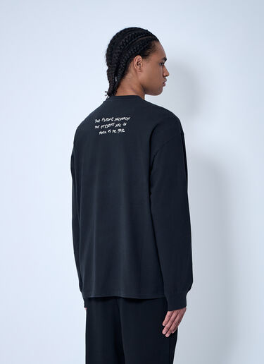 Moncler x FRGMT Hiroshi Fujiwara 徽标图案 T 恤 黑色 mfr0160052