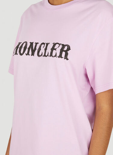 Logo Print T-Shirt 7 Moncler FRGMT Hiroshi Fujiwara Logo Print T-Shirt Pink mfr0251009