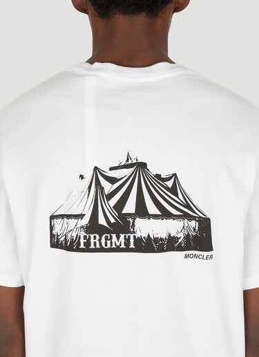 Logo Print T-Shirt 7 Moncler FRGMT Hiroshi Fujiwara Logo Print T-Shirt White mfr0351003