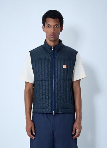 퀼팅 마감 베스트 Moncler x Gilga Farm by Donald Glover 퀼팅 마감 베스트 네이비 mgf0162002
