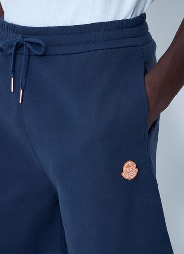 Moncler x Gilga Farm by Donald Glover Logo Patch Cotton Shorts Blue mgf0162005