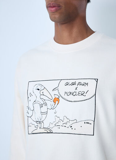 Logo Motif Sweatshirt Moncler x Gilga Farm by Donald Glover Logo Motif Sweatshirt White mgf0162006