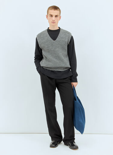 MHL by Margaret Howell 두툼한 골지 마감 베스트 그레이 mhl0158004