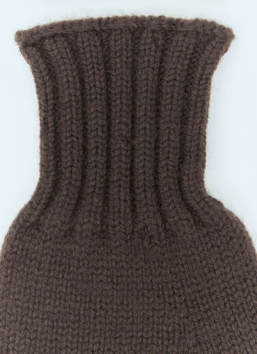 Chunky Fingerless Gloves MHL by Margaret Howell Chunky Fingerless Gloves Brown mhl0158016