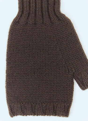Chunky Fingerless Gloves MHL by Margaret Howell Chunky Fingerless Gloves Brown mhl0158016