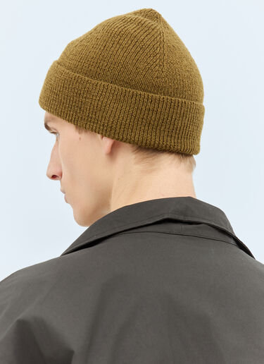 Simple Ribbed Beanie Hat MHL by Margaret Howell Simple Ribbed Beanie Hat Khaki mhl0158018
