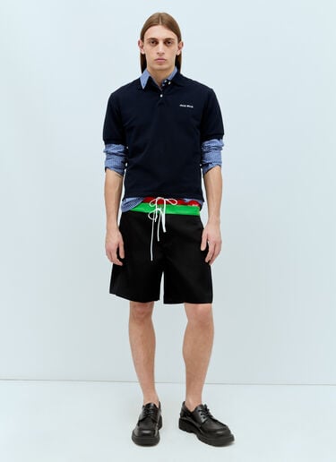 Satin Bermuda Shorts Miu Miu Satin Bermuda Shorts Black miu0156003