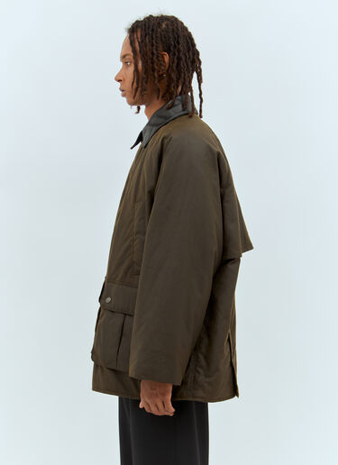 Miu Miu Waxed Canvas Blouson Jacket Brown miu0158001