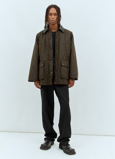 Miu Miu Waxed Canvas Blouson Jacket Brown miu0158001