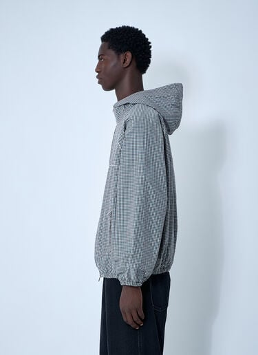 Miu Miu Check Hooded Jacket Grey miu0161001