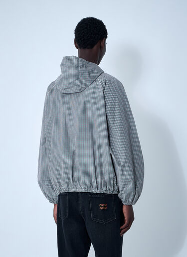Miu Miu Check Hooded Jacket Grey miu0161001