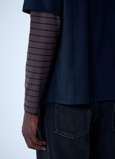 Miu Miu Logo Motif T-Shirt Blue miu0162005