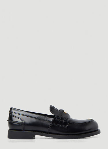 Moccasino Spazzolato Loafers Miu Miu Moccasino Spazzolato Loafers Black miu0248049