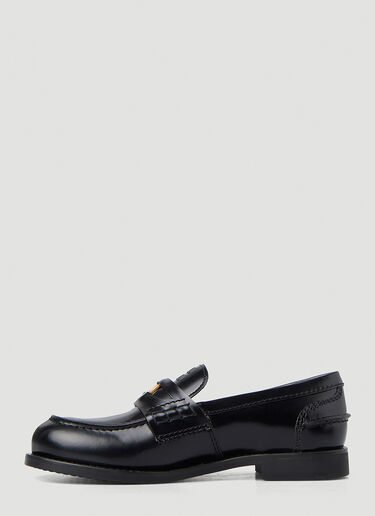 Moccasino Spazzolato Loafers Miu Miu Moccasino Spazzolato Loafers Black miu0248049