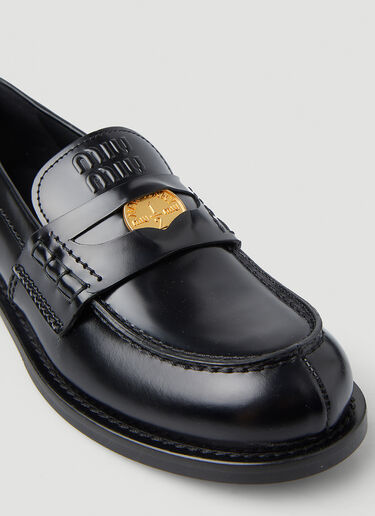 Moccasino Spazzolato Loafers Miu Miu Moccasino Spazzolato Loafers Black miu0248049