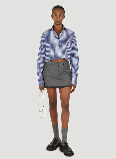 스트라이프 로고 셔츠 Miu Miu 스트라이프 로고 셔츠 Blue miu0251006
