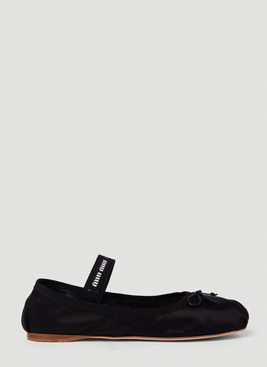 Ballerina Strap Flats Miu Miu Ballerina Strap Flats Black miu0251013
