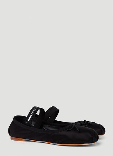 Ballerina Strap Flats Miu Miu Ballerina Strap Flats Black miu0251013
