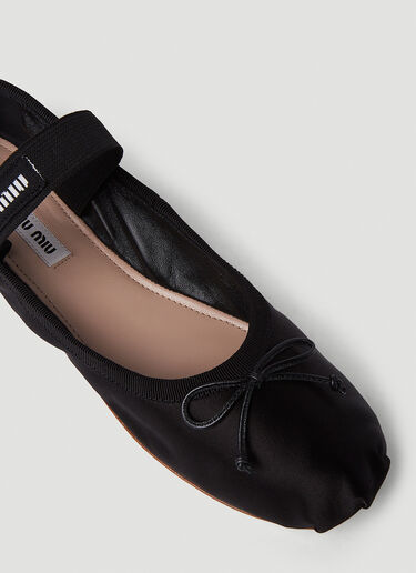 Ballerina Strap Flats Miu Miu Ballerina Strap Flats Black miu0251013