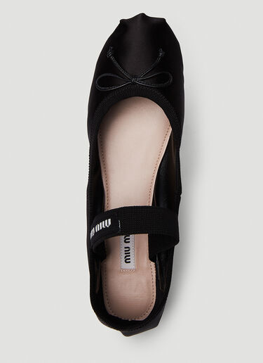Ballerina Strap Flats Miu Miu Ballerina Strap Flats Black miu0251013