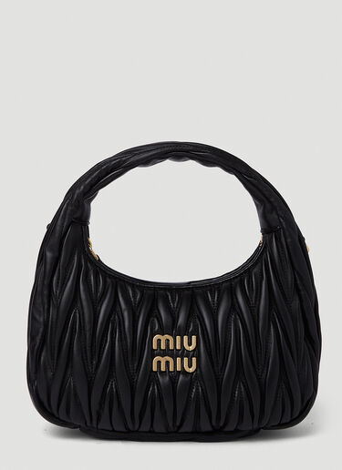Miu Miu 원더 미니 호보 핸드백 블랙 miu0251015