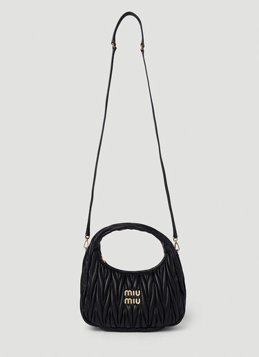 Miu Miu 원더 미니 호보 핸드백 블랙 miu0251015