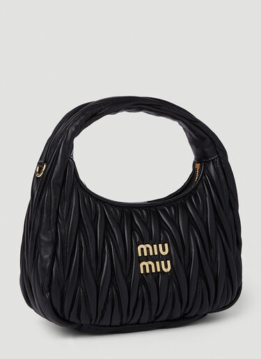Miu Miu 원더 미니 호보 핸드백 블랙 miu0251015