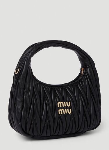 Wander Mini Hobo Handbag Miu Miu Wander Mini Hobo Handbag Black miu0251015