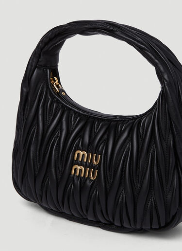 Miu Miu 원더 미니 호보 핸드백 블랙 miu0251015