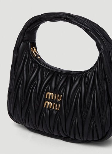 Wander Mini Hobo Handbag Miu Miu Wander Mini Hobo Handbag Black miu0251015