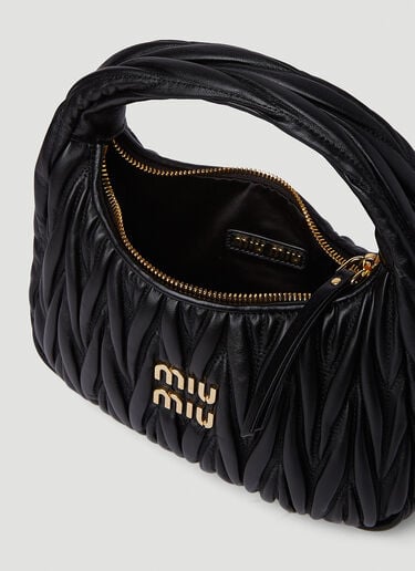 Wander Mini Hobo Handbag Miu Miu Wander Mini Hobo Handbag Black miu0251015