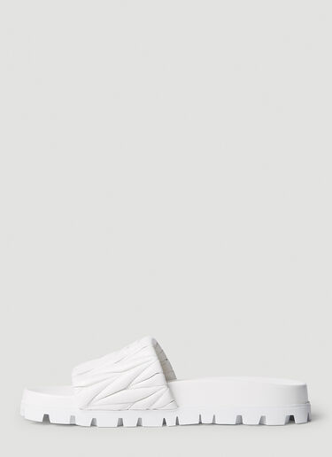 Logo Plaque Flats Miu Miu Logo Plaque Flats White miu0252032