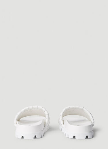 Miu Miu 徽标铭牌平底鞋 白色 miu0252032