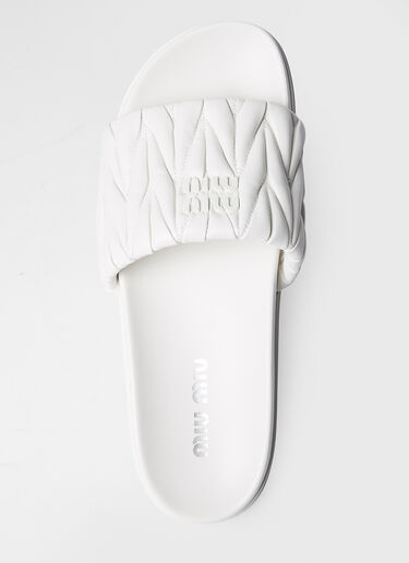 Logo Plaque Flats Miu Miu Logo Plaque Flats White miu0252032